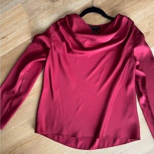 Donna Karan Rich Red Satin Blouse
